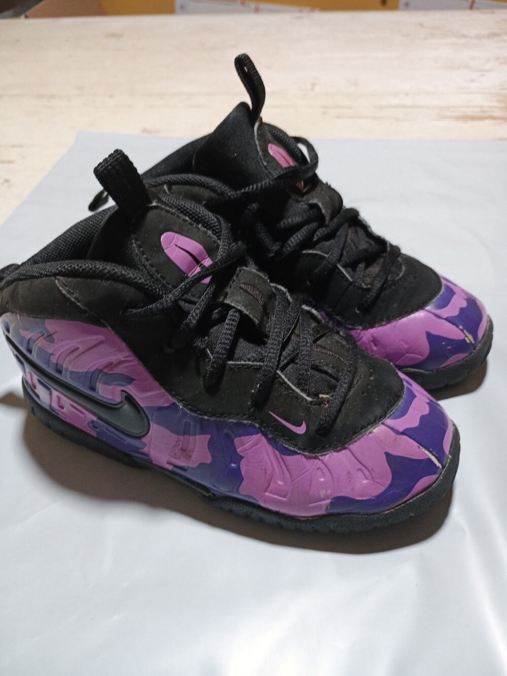 Nike Little Posite Pro Ps Hyper Violet 843755-012 Sz 9c